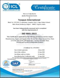 ISO 90012015 Certificate